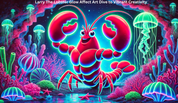 larry the lobster glow effect art