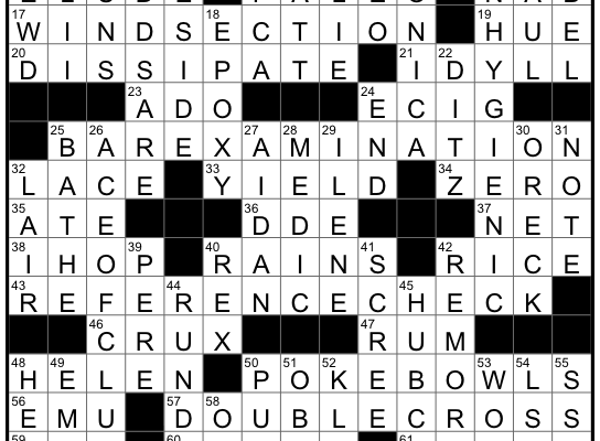 adam of severance nyt crossword​