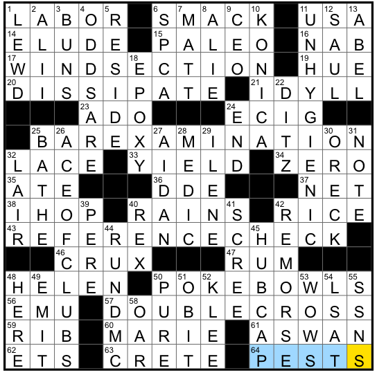 adam of severance nyt crossword​