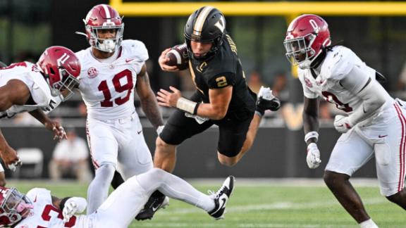 alabama crimson tide football vs vanderbilt football match player stats​